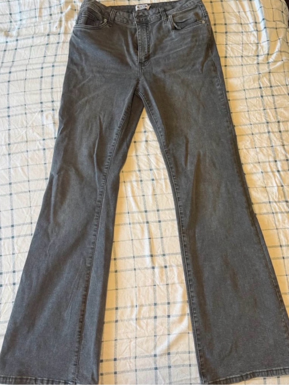 Women's Gray Flared Jeans